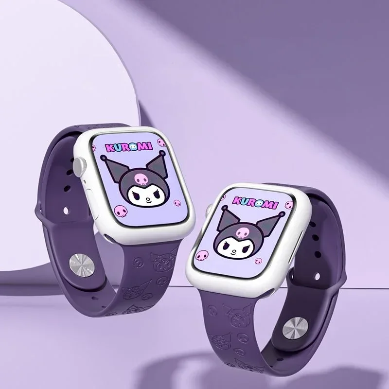 Sanrio Kuromi Anime Strap For Apple Watch Band 44mm 40mm 45mm 41mm 49mm 42mm 38mm 44 45 mm bracelet iwatch 7 se 3 4 5 6 8 Ultra