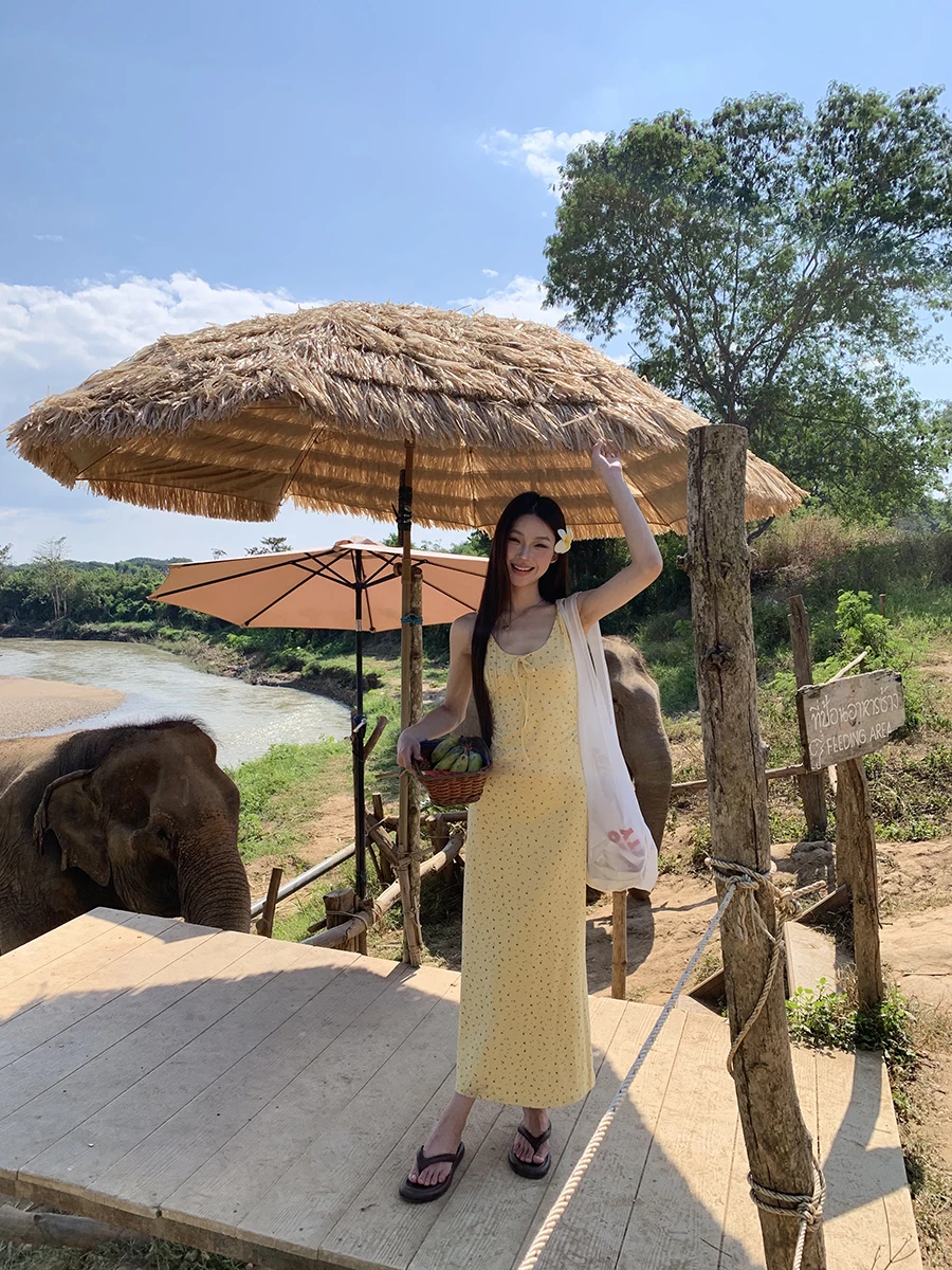 Estate New Sle Red Celebri Club Strap Dr Gonna lunga floreale a vita alta da donna Gonna Sensation Pendolarismo Semplice Sle