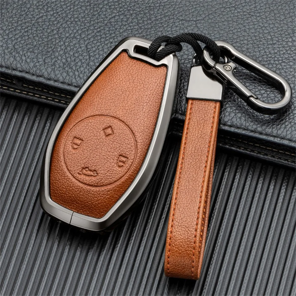 Car Key Fob Case Cover Shell Holder Full Protector Bag 4 Buttons For Leapmotor T03 S01 C11 Keychain Auto Car-Styling Accessories