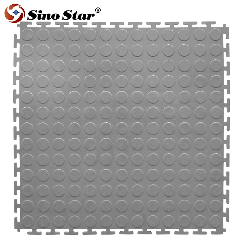 6mm Thickness Garage 100% PVC Floor Mats 14Pcs/box Use For 3.5 Square meter Garage Piston Repair Studio 50*50cm