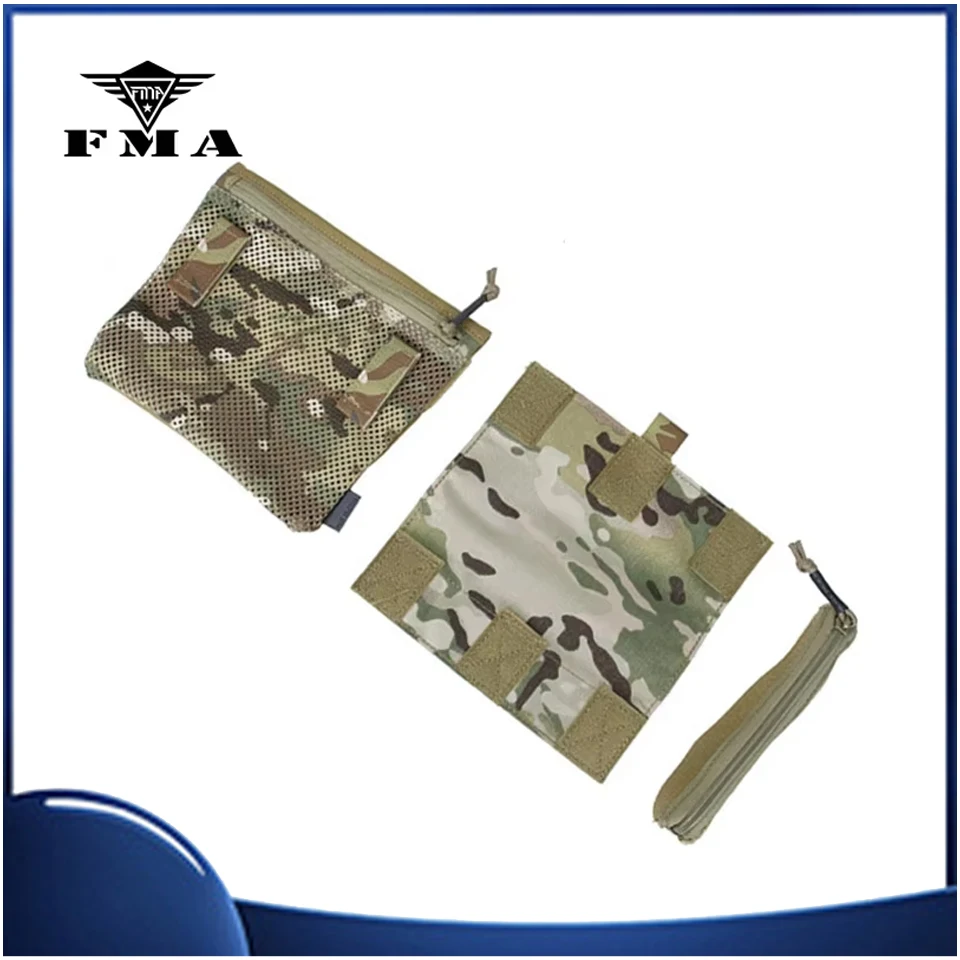 

FMA Tactical pouch set Multicam Accessories bags Three-piece Set for SS Chest Rig Chest Hanging