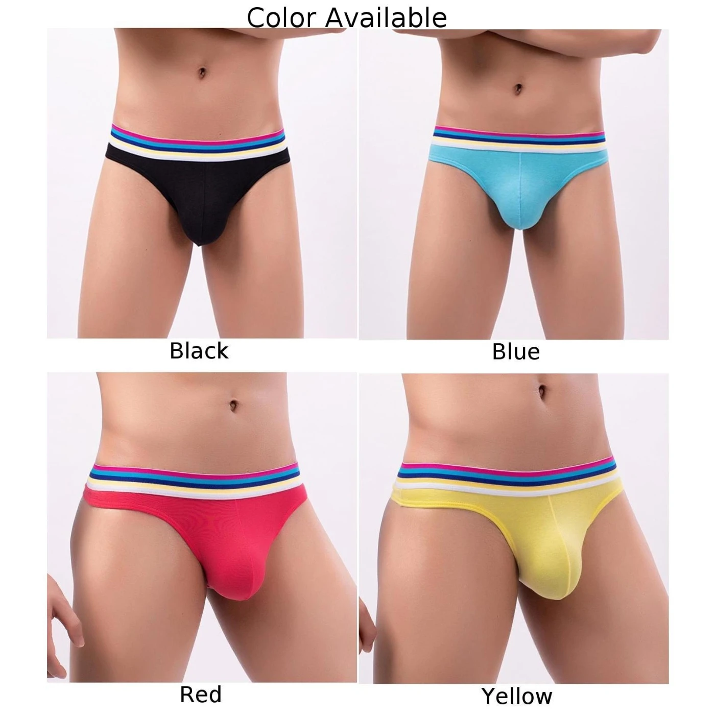 Sexy Mens Cotton Low Waist Briefs Panties Seamless Elastic Underpants Bulge Pouch Sissy Gay Thongs Male Breathable Underwear