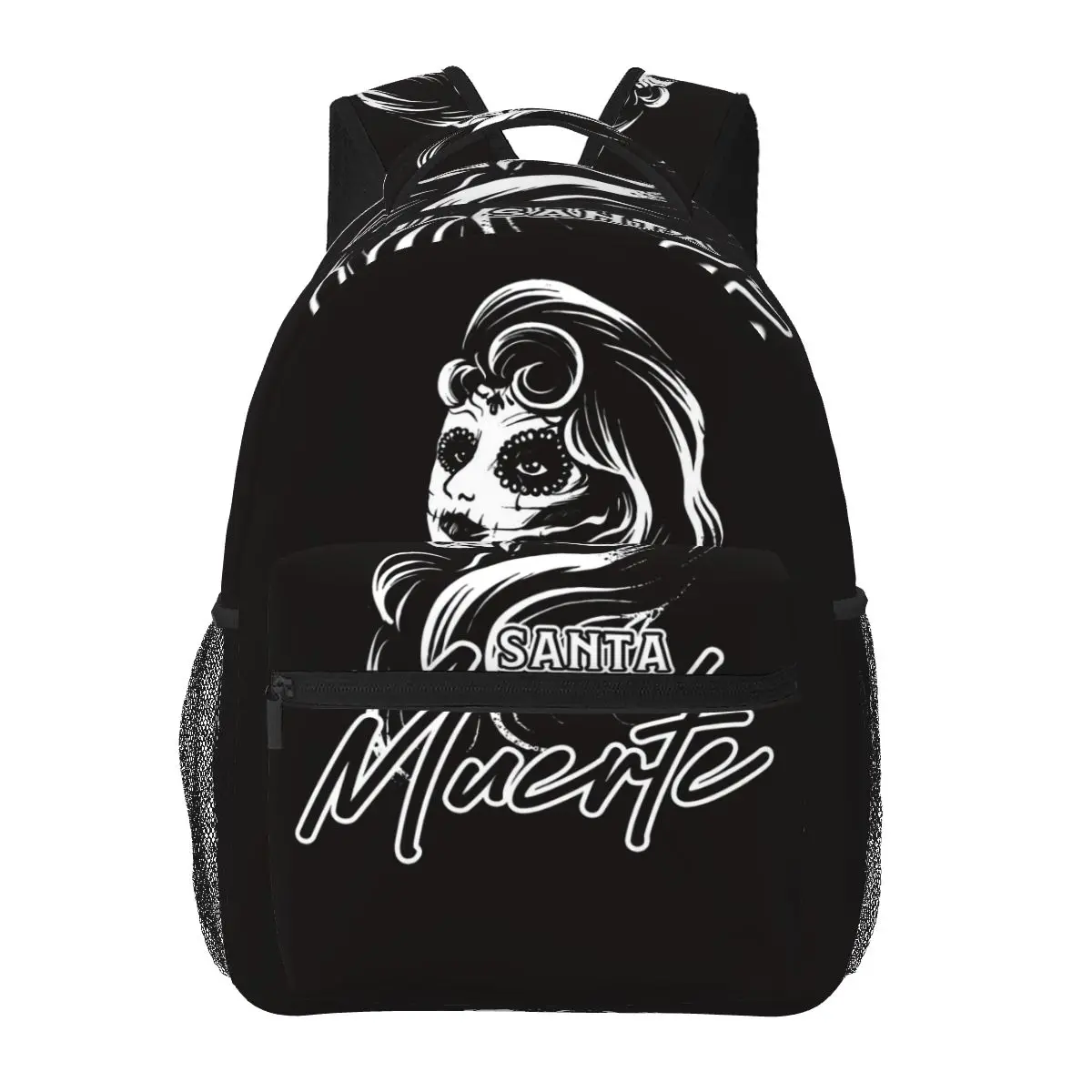 Santa Muerte Spanish Backpacks Boys Girls Bookbag Students School Bags Cartoon Travel Rucksack Shoulder Bag Large Capacity