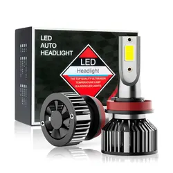 Mini Size H4 H11 H7 LED Car Headlight Bulb 12000LM 6000K H1 H13 9005 HB3 9006 HB4 Headlamp Conversion Kits No Dark Spots
