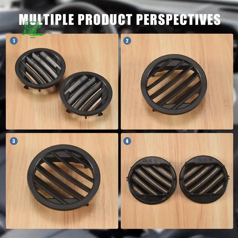 

A22E-Car Left And Right Side Dash A/C Air Vent Grilles ABS Black For Mercedes-Benz X204 GLK 2009-2015 Car Air Vent Grilles