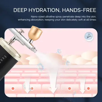 30Psi vysokotlaký 3stupňový přenosný airbrush pro nehty, umění, barvy na obličej, líčení, dort, pečivo, malování, barvení vlasů, nano stříkací pistole 12 nejlepší prodej dermoterapeutická pistole - №4