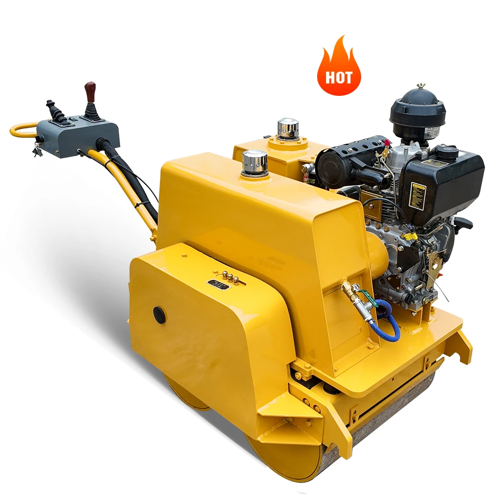 GZD Small Construction Sites Compactor Roller Machine Walk Behind Ground Road Roller