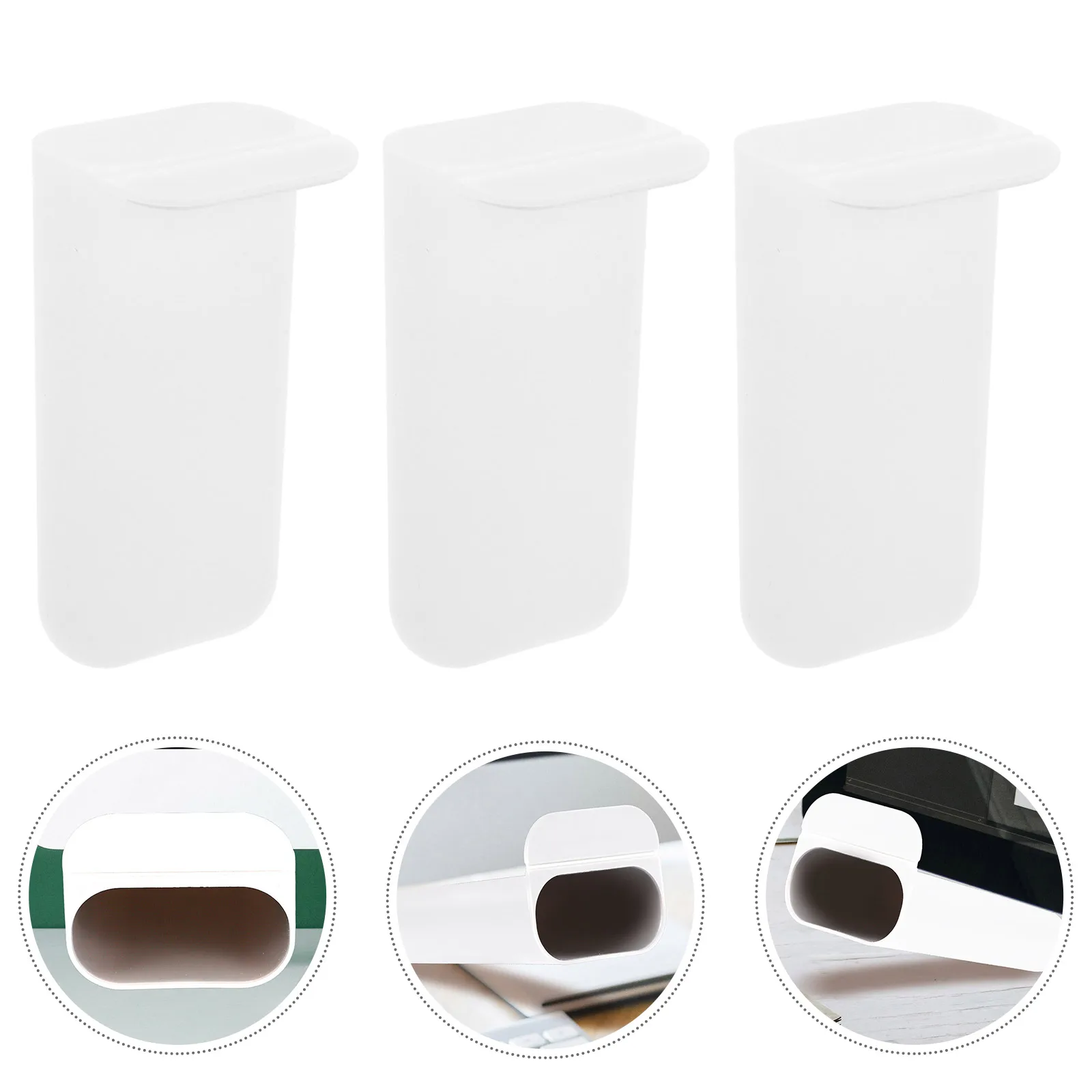 

6 Pcs Screen Pen Holders Self-Adhesive Adhesive Pencil Holder Desk Edge Storage Box Office Stationery Office Supply Organizer