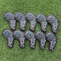 wizard 10 pieces Golf Iron Head Covers Iron Headcovers PU Leather Wedges Covers Fast delivery