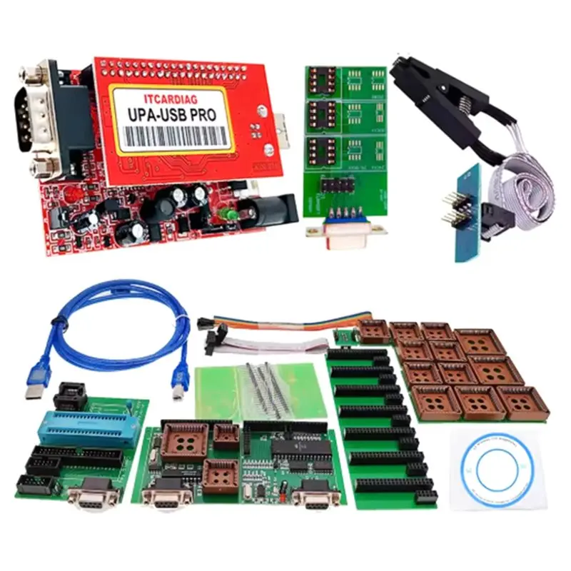 A19Q-V1.3 UPA-USB SN:050D5A5B & SOP8 SOIC8 Clip ECU Chip Tunning With 350MB Full Script Upa Usb Programmer For Windows 7/10