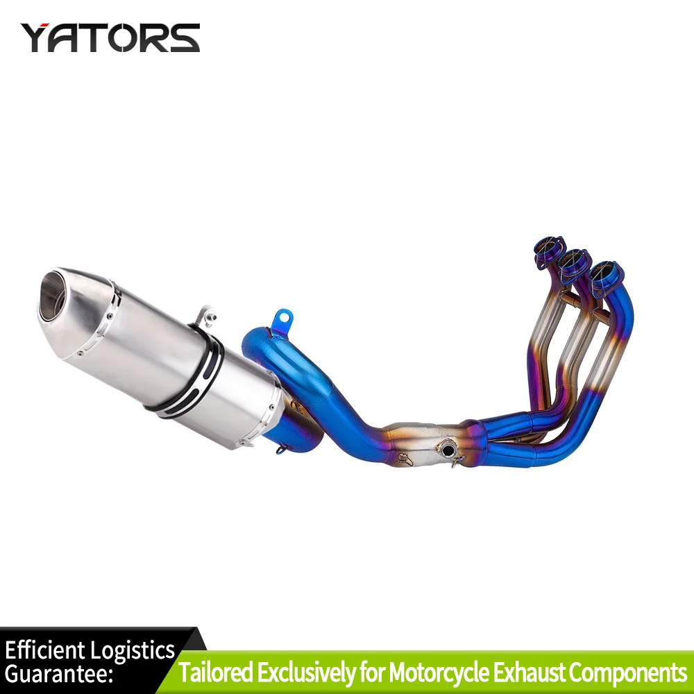 

Exhaust Systems For Yamaha MT09 FZ09 2014-2021 Full Exhaust System Manifold Link Pipe Mufflers Exhausts Pipes