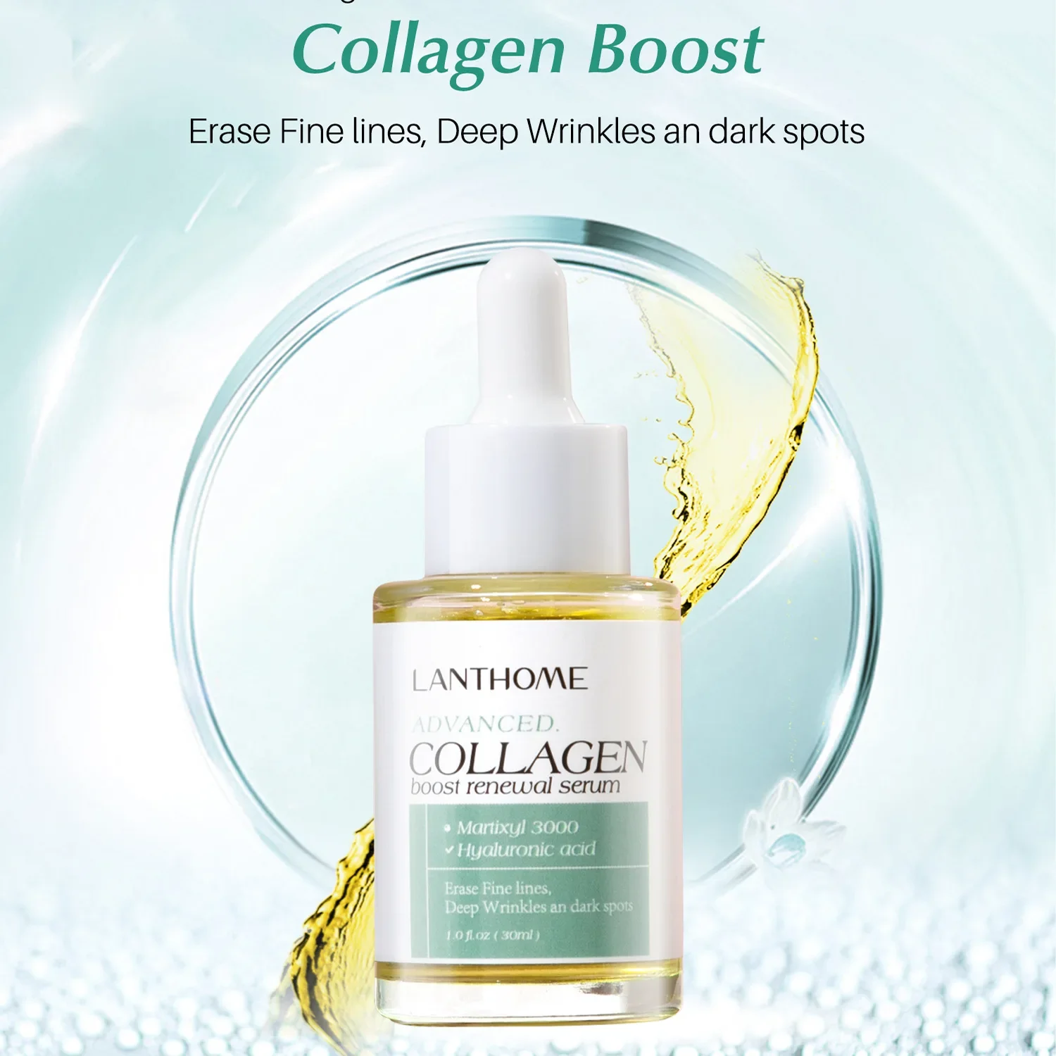 Collagen Boost Renewal Serum Erase  Fine Lines Deep Wrinkles and Dark Spots & Anti-aging & Moisturizing