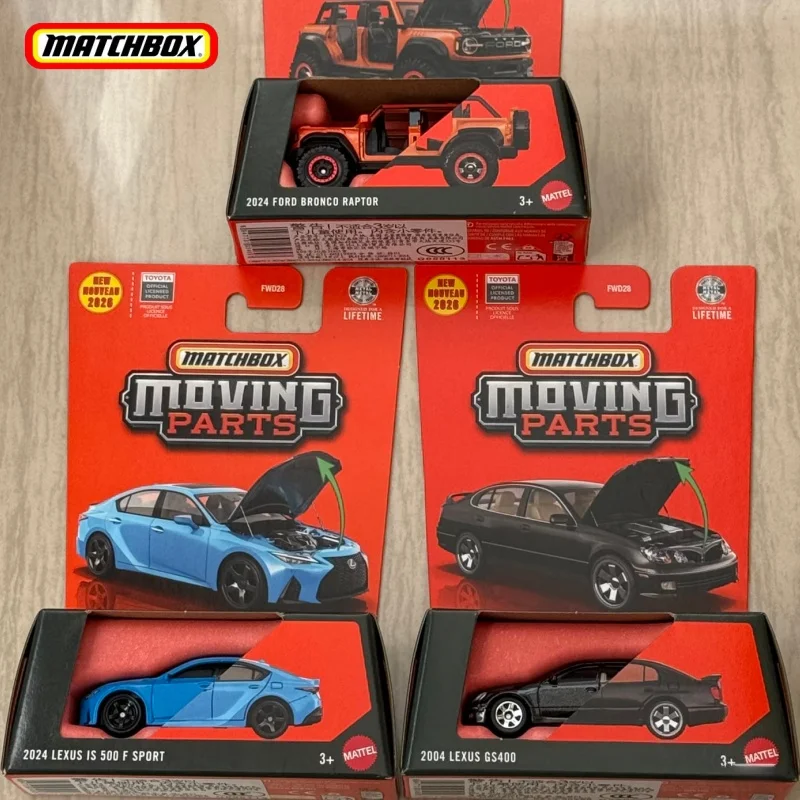

Горячая новинка: Оригинальные машинки Matchbox 26b с подвижными деталями — Ford Bronco Raptor, Lexus IS500, GS400. Коллекционные модели автомобилей FWD28 для мальчиков. Подарки.