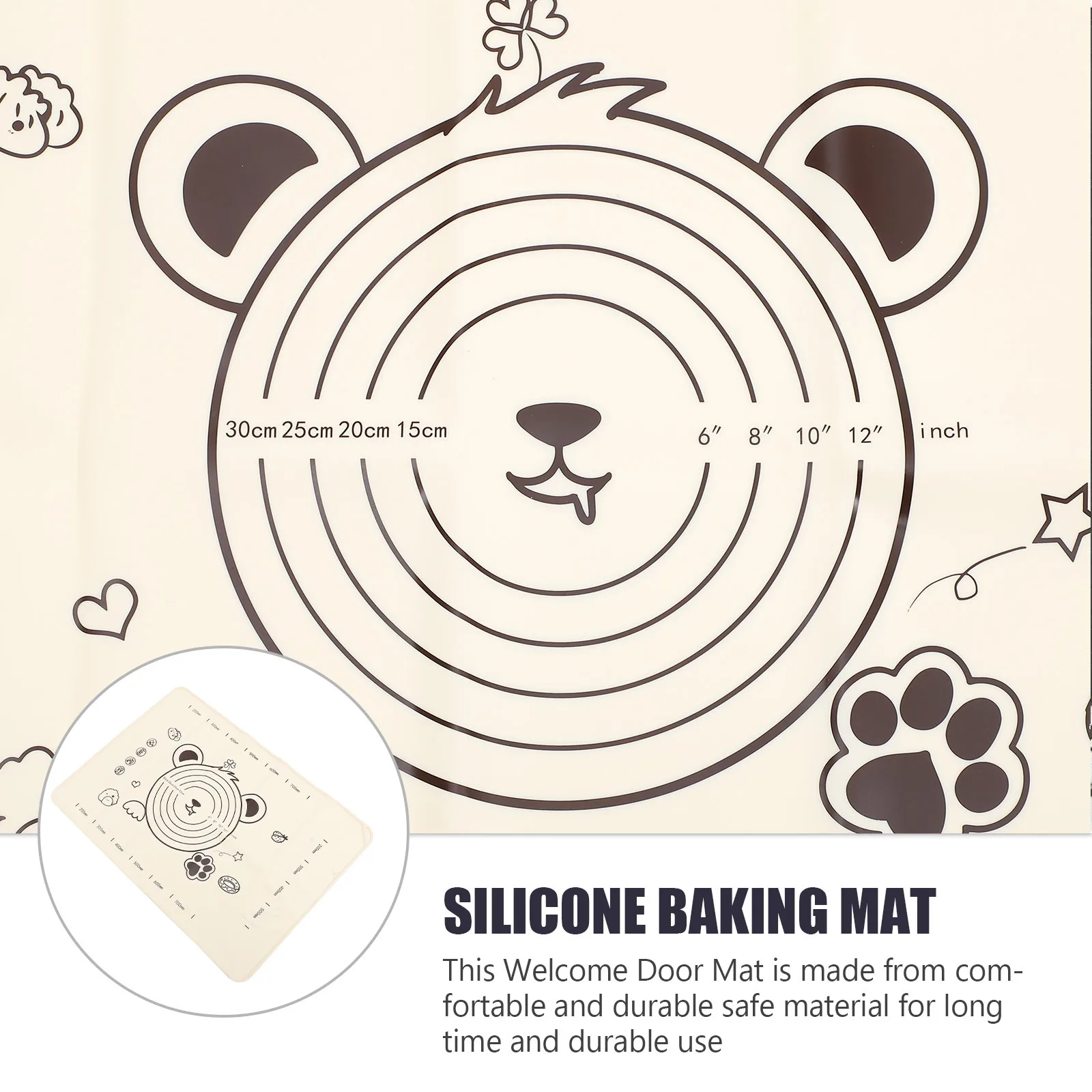 

Reusable Silicone Kneading Mat Non Slip Pastry Mat for Kitchen Counter Dough Rolling Bread Cake Pizza Baking Accessories