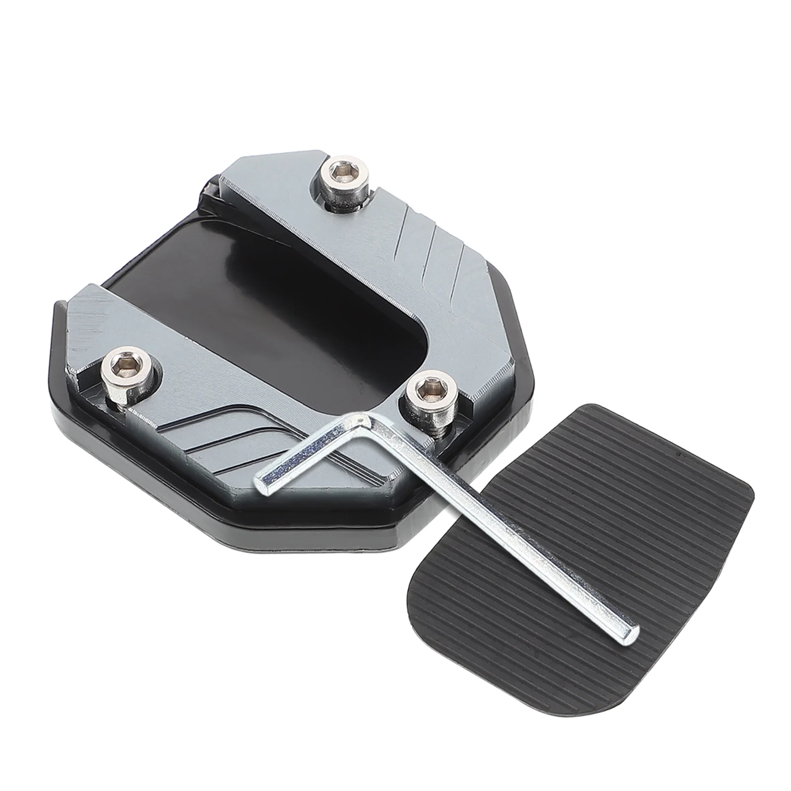 Motocycle Footpegs Kickstand Enlarger Plate Motorcycle Side Support Pad Footrest Stands Pads Brace