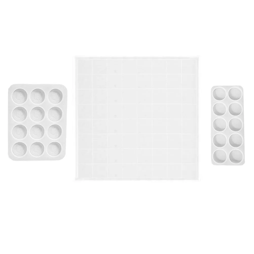 

3pcs Silicone Pieces Mold Diy Desktop Decor Durable Epoxy Casting Crown Chess Making Accessory Manual Tool International Chess