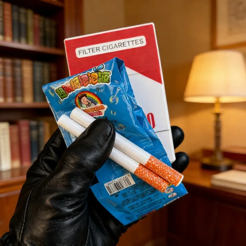 Photo Prop Gng Device 1 Smoking case 2 pipes 5 bubble water Funny Cigarette Bubble Machine Box Toy OutdoorStress Reliever/Party