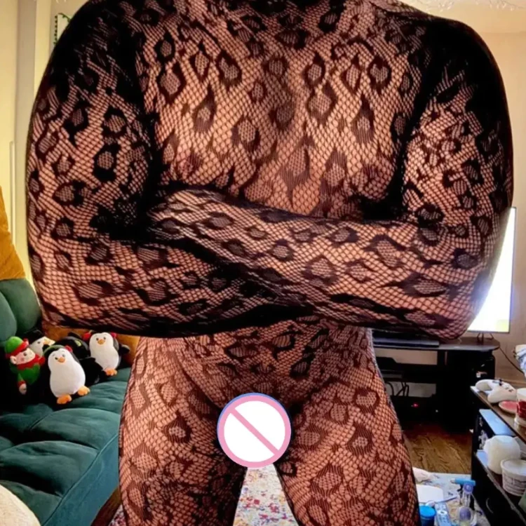 

Strong Men's Lingerie Sexy Mesh Bodysuits Elastic Stretch Sleepwear Black Fishnet Breathable Jumpsuit Hombres Ropa Interior