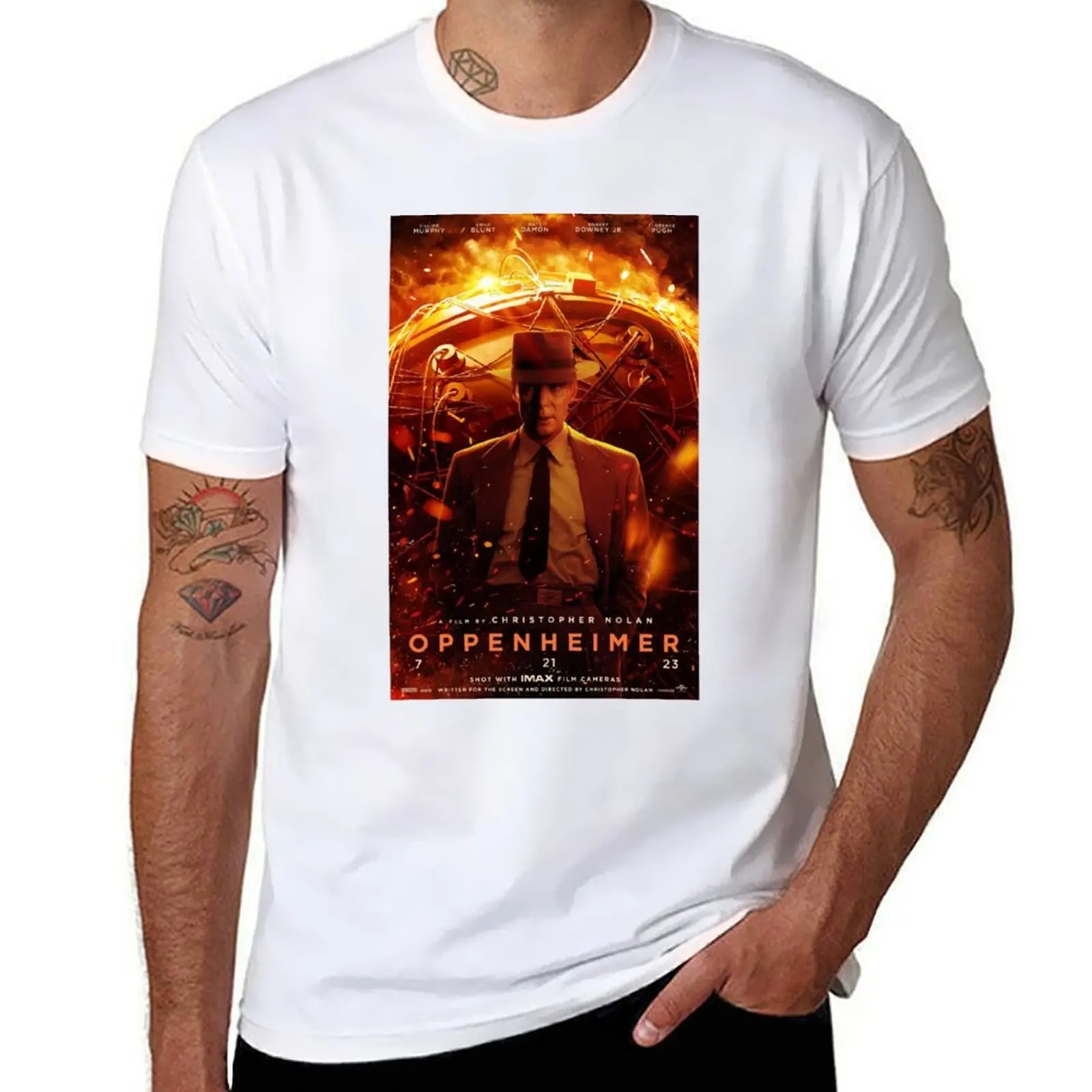 تي شيرت رجالي جديد من Oppenheimer تي شيرت قطن 100% تي شيرت رجالي فاخر