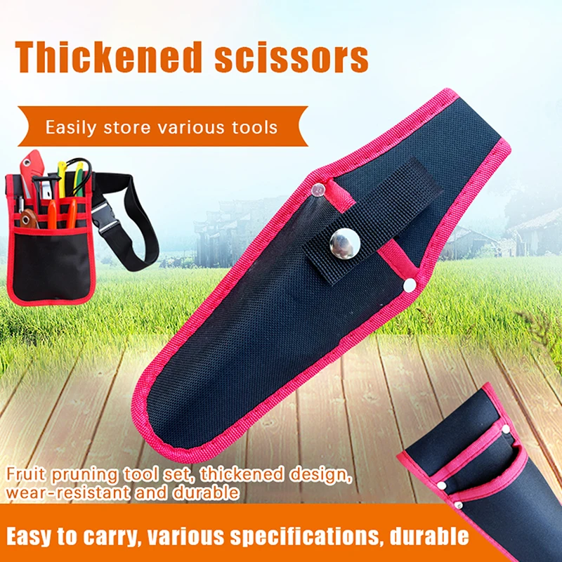 [TL]Gardening Scissors Bag Canvas Pruner Sheath Protective Cover Pruning Scissor Case Sheath Portable  Pruner Tool Bag