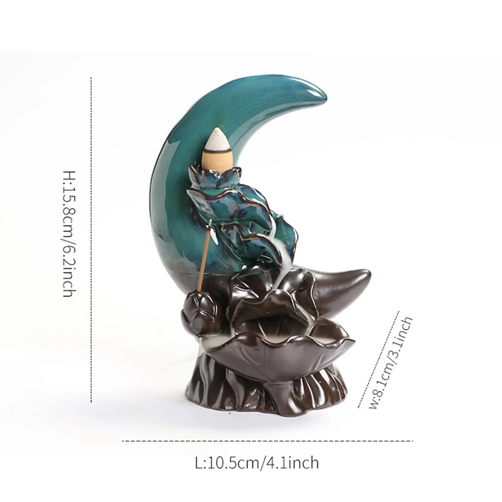 Backflow Incense Holder Table Centerpiece for Living Room Tea Table Bedroom