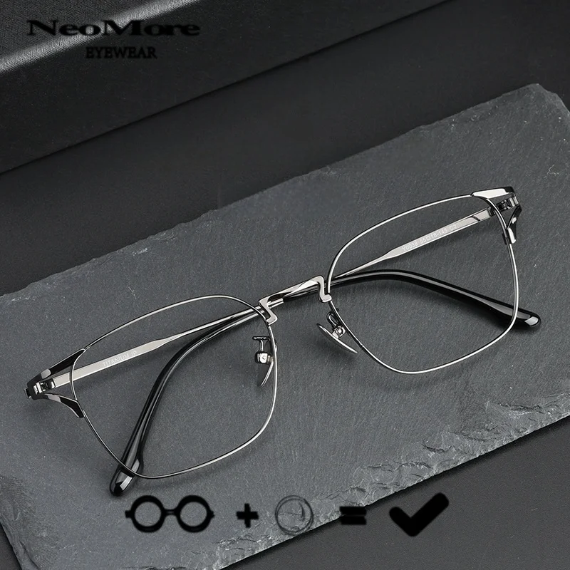 

Fashion brand designer optical formula Eyeglass titanium progressive multifocal glasses men Hyperopia myopia customized Eyewear