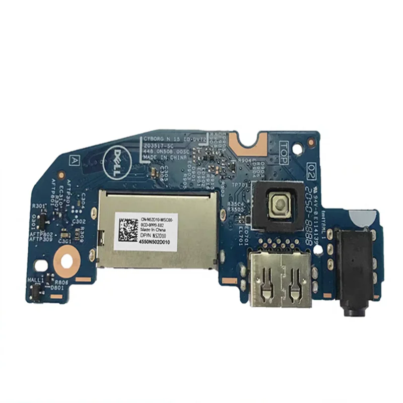 NEW FOR DELL Inspiron 15Pro 5510 5515 5518 AUDIO USB SD CARD POWER BUTTON BOARD W CABLE 0PJ0KN