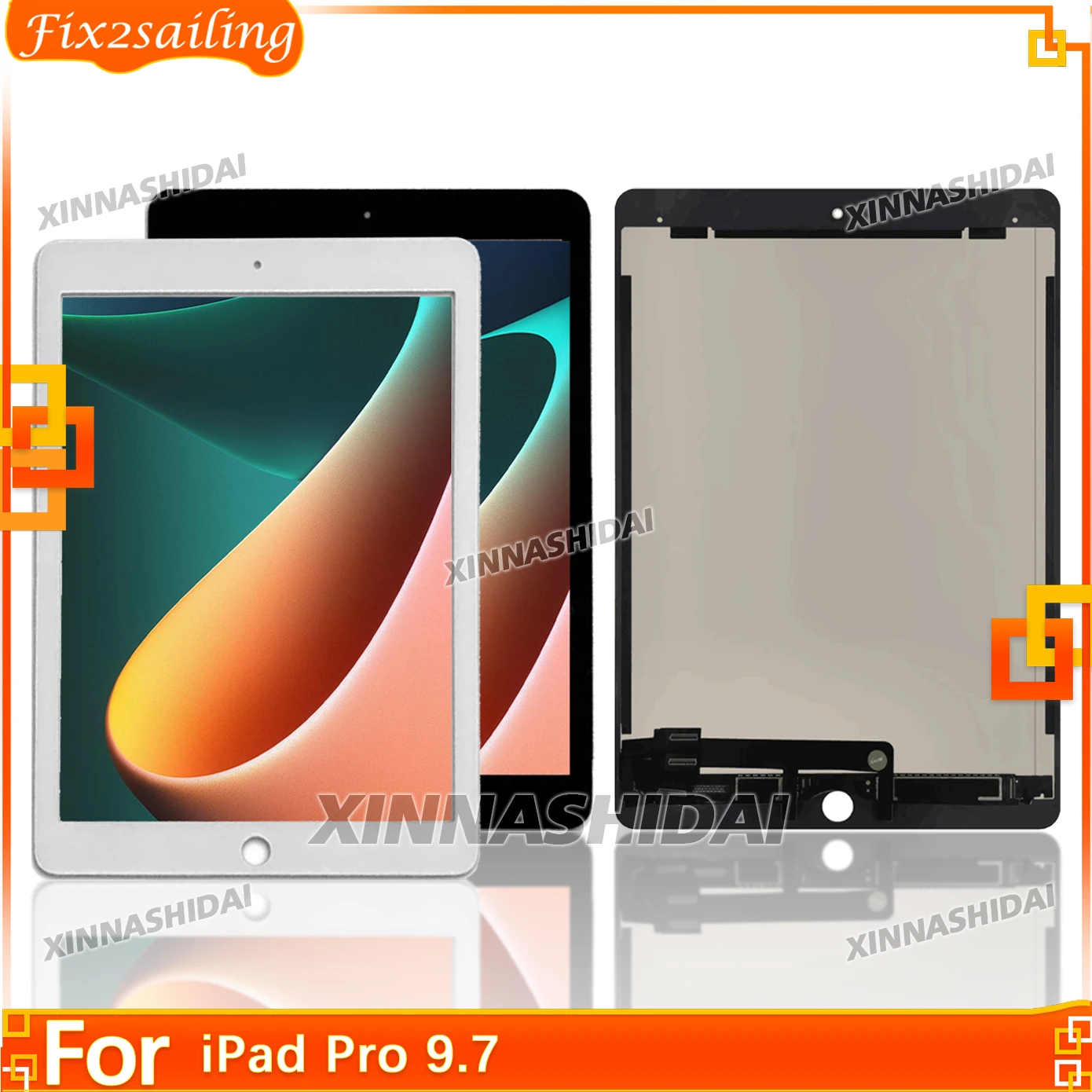 LCD For iPad Pro 9.7 inch A1673 A1674 A1675 Display Replacement Touch Screen Panel Digitizer 9.7 Black White Parts