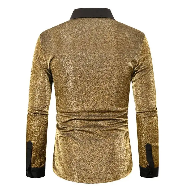 Fashionable Spring And New Simple Hot Stamping Shirt Men's Color Blocked Long Sleeved Shirt YC05