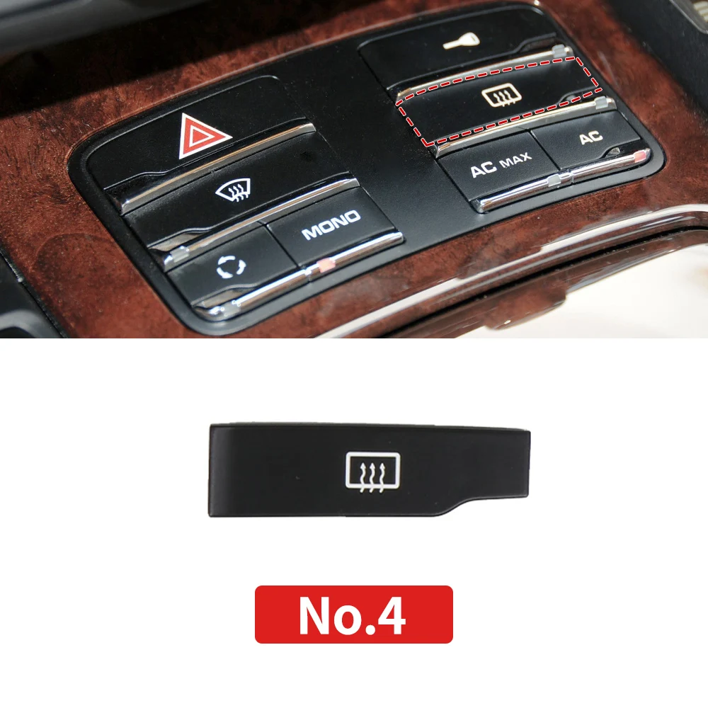 Air conditioning temperature adjustment control Buttons Emergency flashers double flashing door lock button For Porsche Cayenne