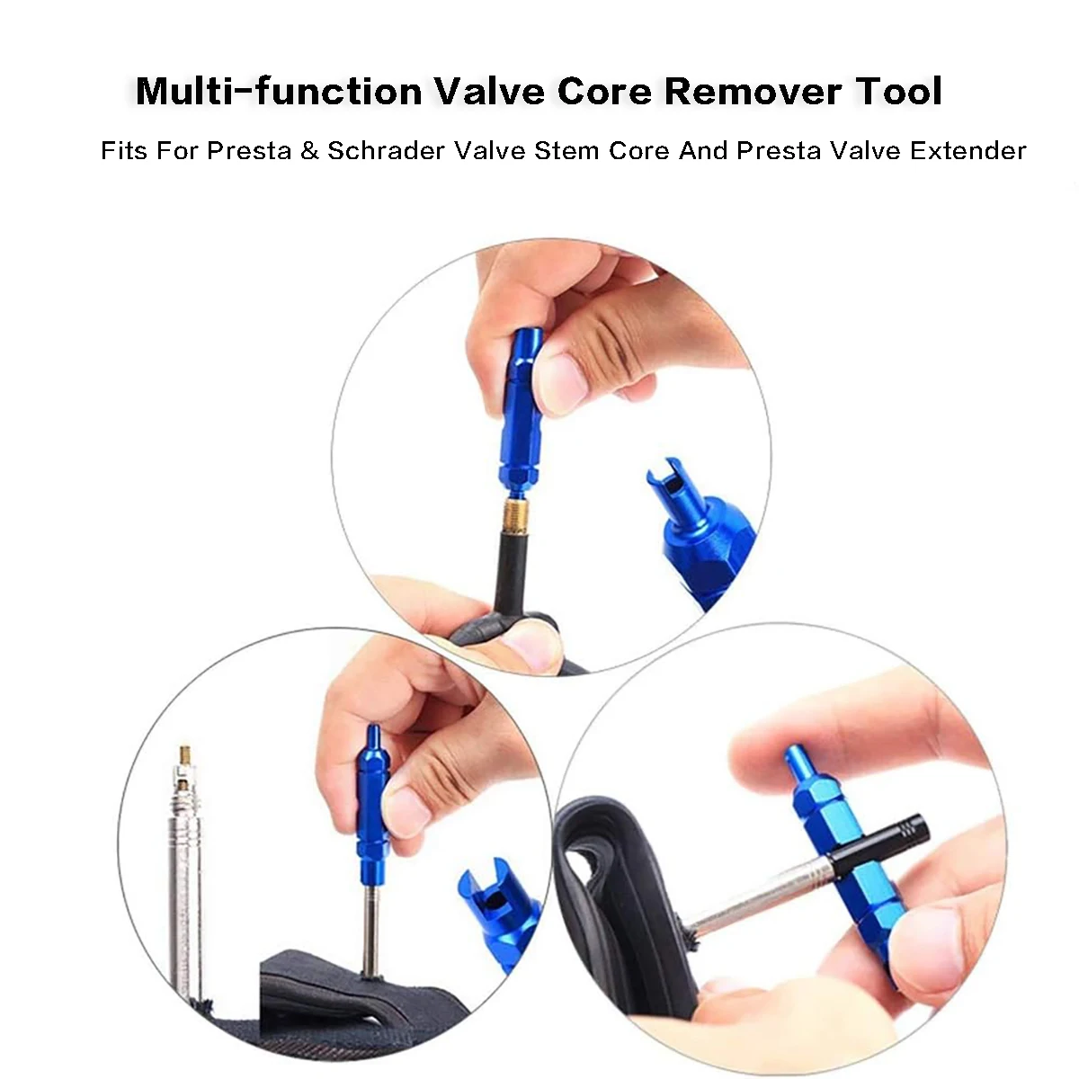 Valve Core Removal Tool Presta Schrader Tire Valve Repair Tool for Bicycle, Car, SUV, Bicycle, Motorcycle Tires