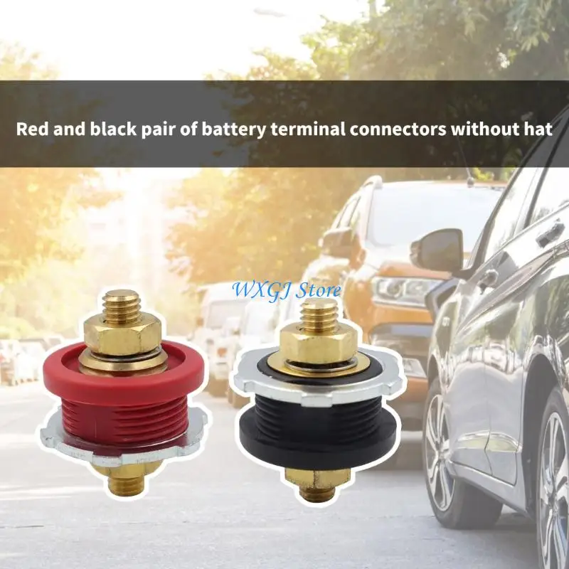 37JE 2 Pieces Corrosion Resistant Black Red Car Emergency Battery Battery Connectors
