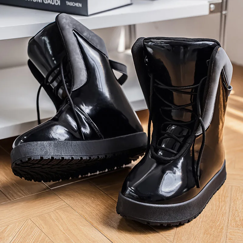 2026 Men's Shoes New Niche Couple American High-value Super Fire Versatile Sports Leisure Platform Boots