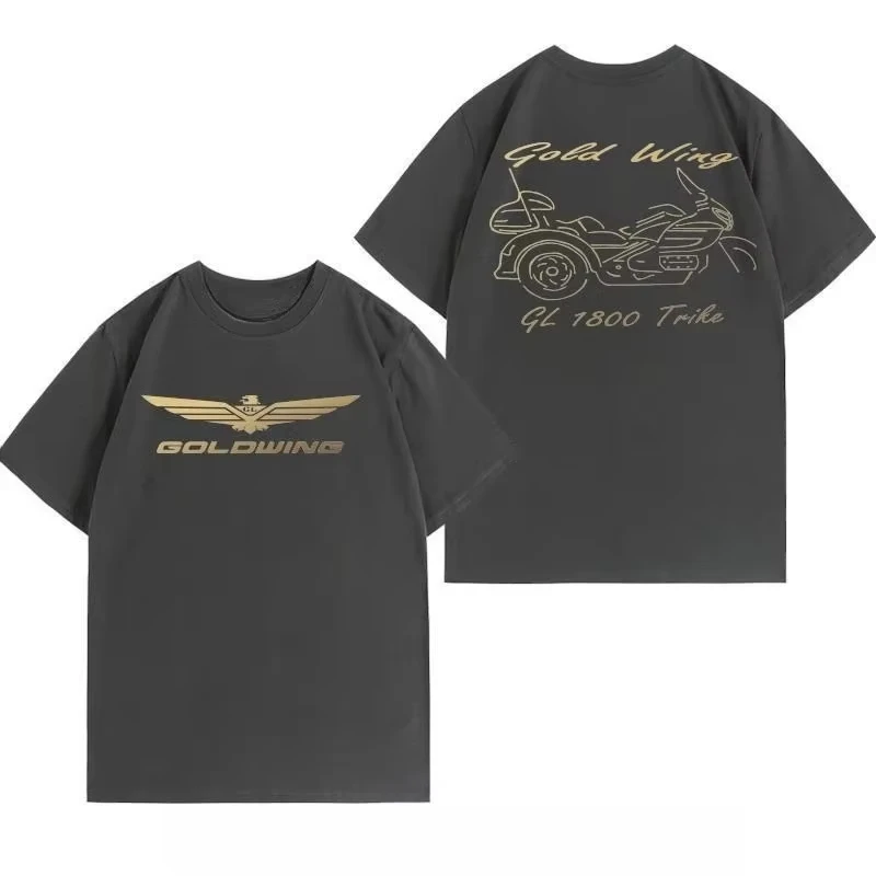 

Honda 2026 New Hot Men's and Women's T-shirt Golden Wing HONDA GL1800 Motorcycle Classic Retro Print Summer Racing T-Shirt
