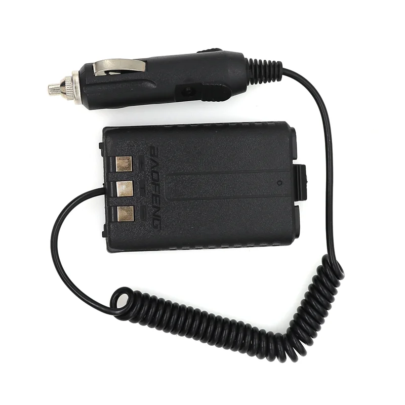 Baofeng Car Charger Battery Eliminator Adapter 12V For BF-UV5R E Plus Walkie Talkie Accessories