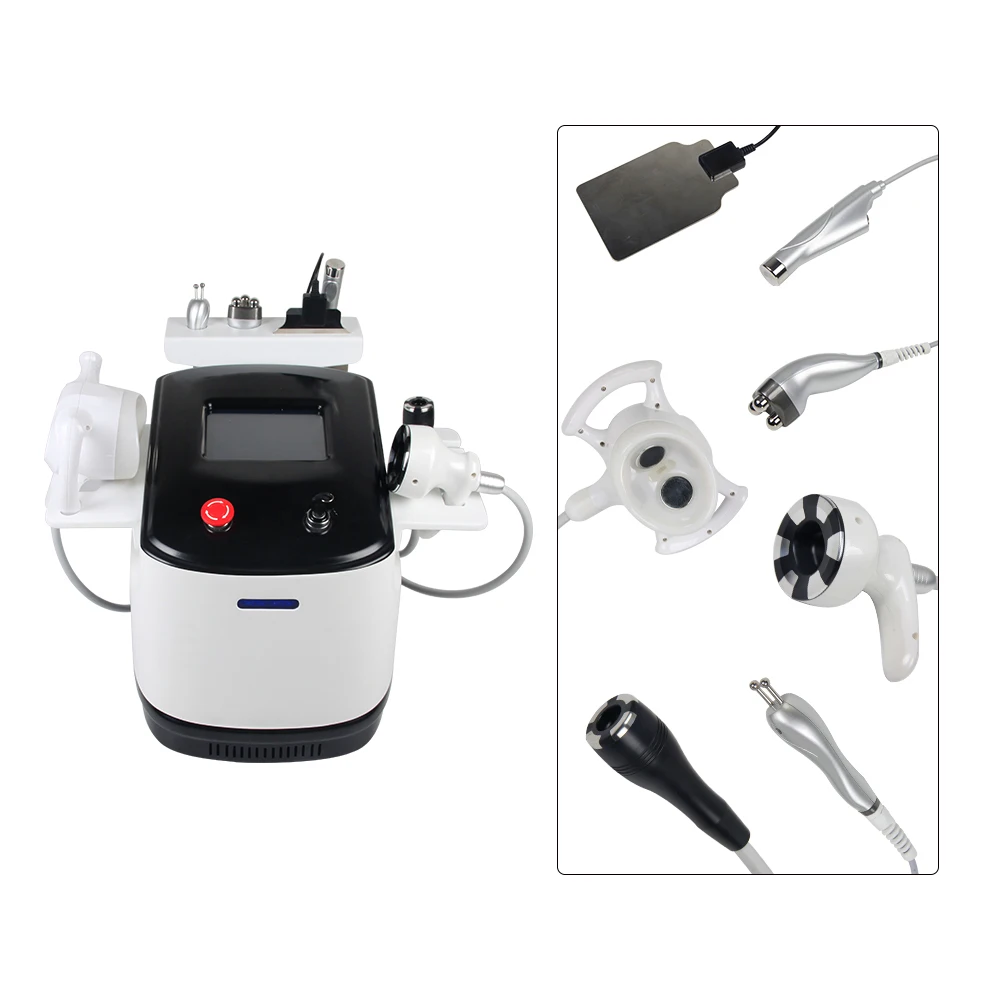 Multi-functional 6 In 1 RF cavitation vacuum RF roller body slimming machine