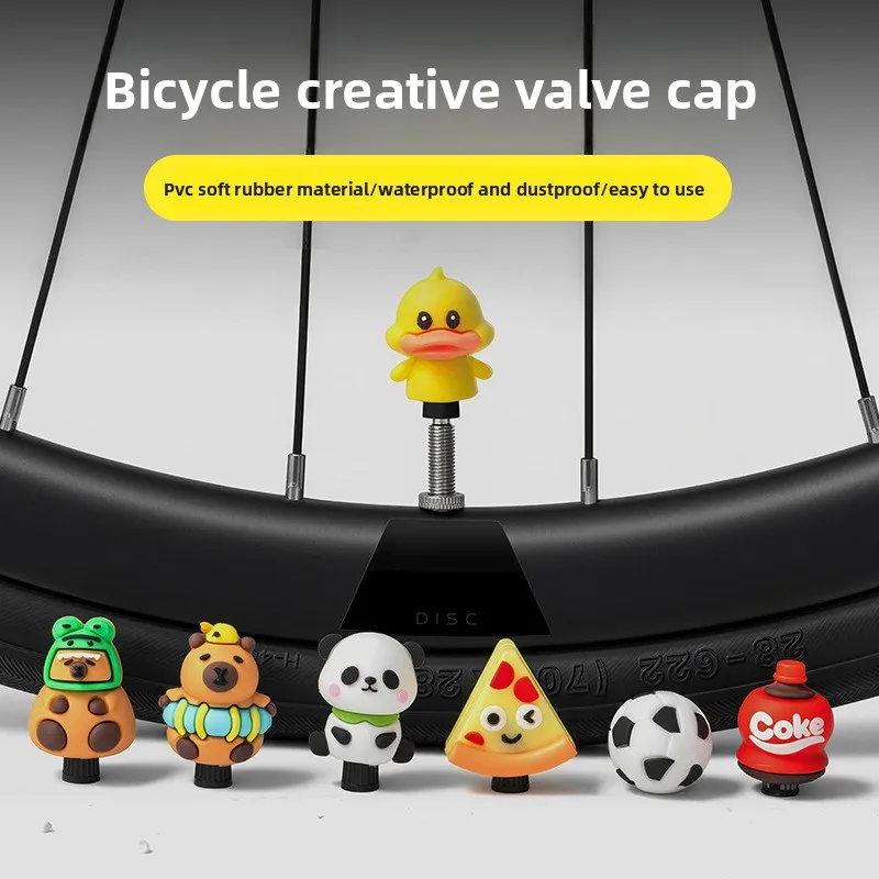 Cute bicycle valve core cap cartoon shape road bike mountain bike bicycle beautiful mouth French mouth riding accessories