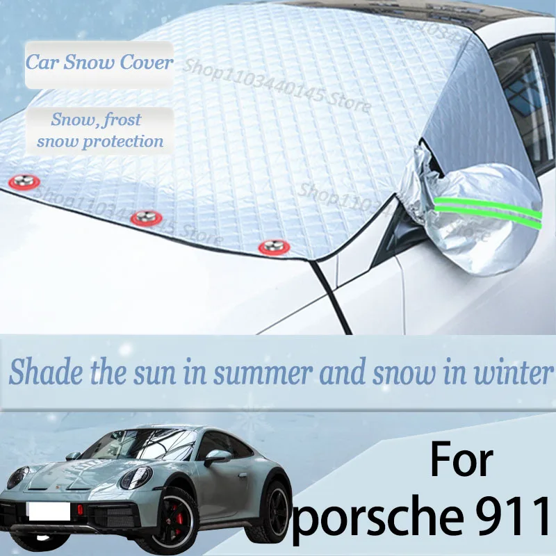 

For porsche 911 car Snow Windscreen, Snow, Frost, Dust and UV Visor, Winter car clothing, thick magnetic