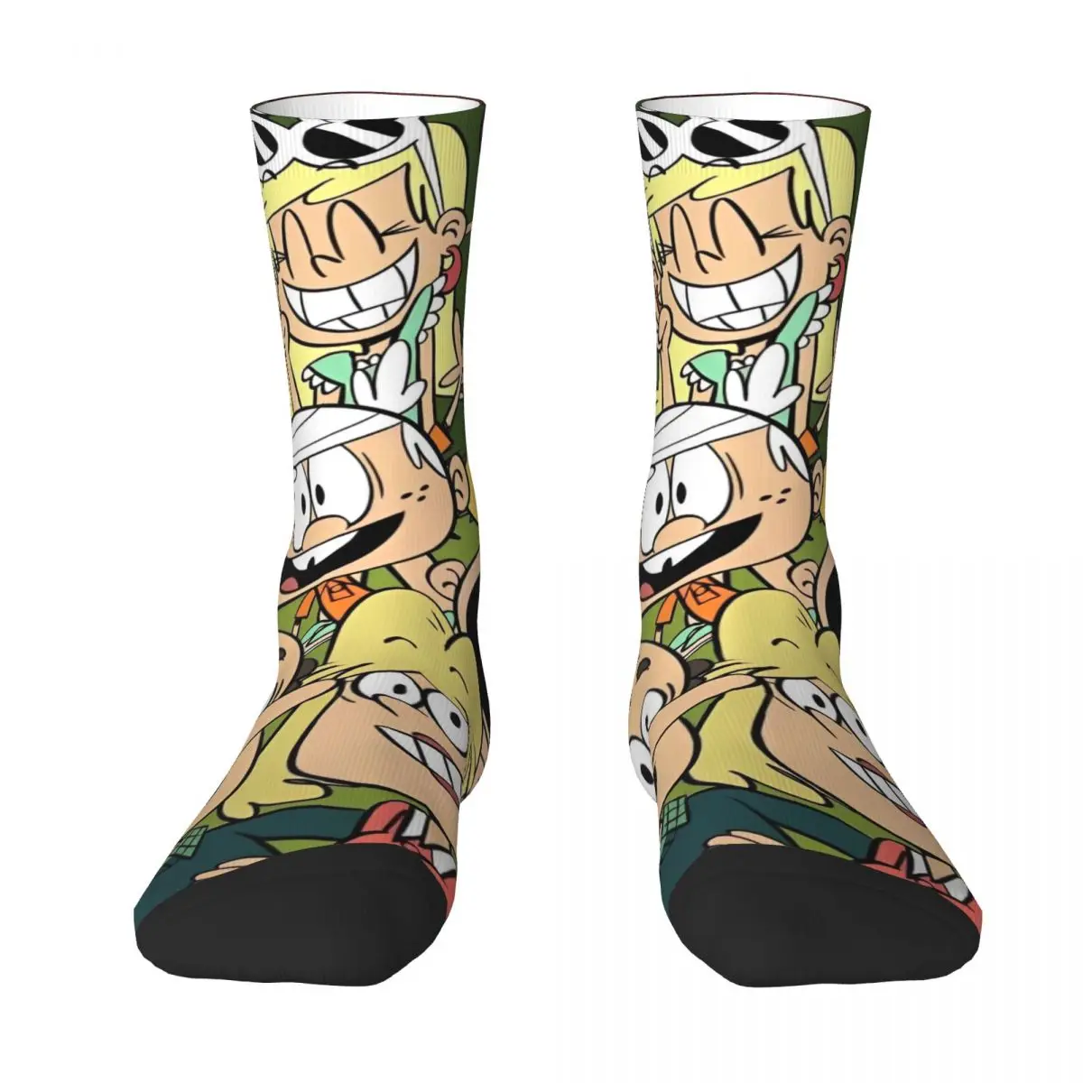 L-Loud Houses Family Cartoon Socks Harajuku Stockings Couple Breathable Skateboard Socks Winter Printed Anti Skid Socks