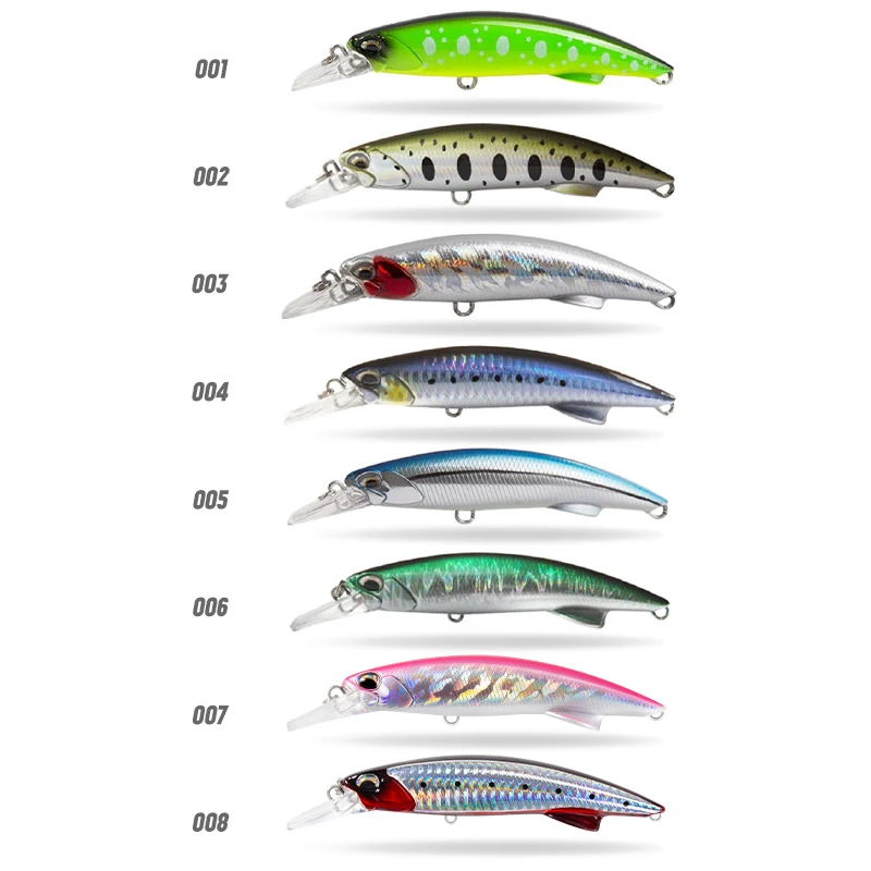 D1-Heavy Minnow Fishing Lures, Afundando Laser Artificial, Hard Wobblers Iscas, Seabass Fishing Tackle, DT5005, 92mm, 49g, 110mm, 60g