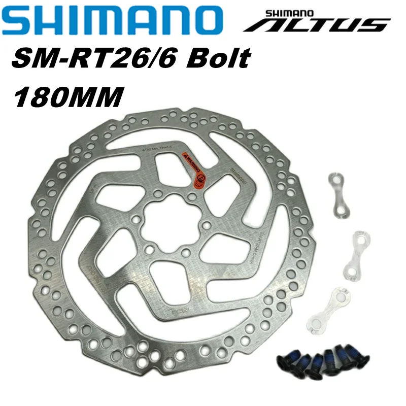 SHIMANO ALTUS M2000 SM-RT26- 6-Bolt - Disc Brake Rotor - 180/160 mm Original parts