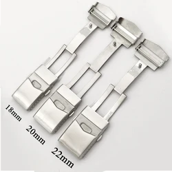 316L Stainless Steel Watch Band Buckle 18mm 20mm 22mm for Seiko Double Lock Button Clasp Folding Buckle for Ghost Diving Clasp