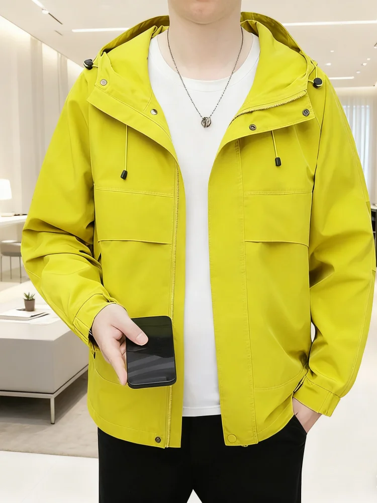Men's Hooded Utility Jacket - Heavyweight Casual Coat with Modern Fit for Transitional Seasons