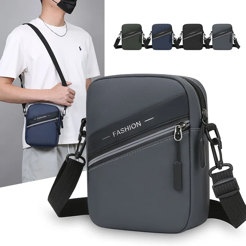 

New Simple and Fashionable Men's Single-shoulder Bag, Outdoor Travel Portable Phone Bag, Lightweight and Versatile Crossbody Bag