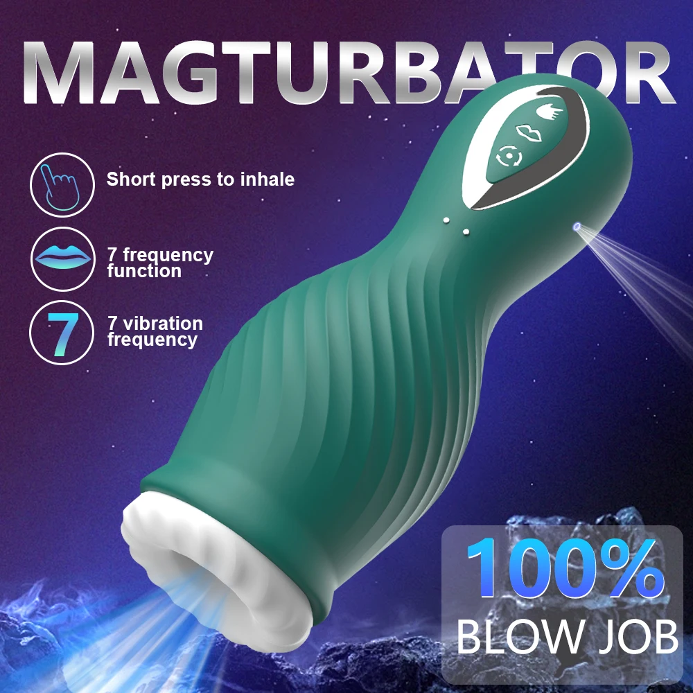 Masturbator for Men Automatic Sucking Male Pussy Oral Vaginal Penis Vibrator Sex Toy for Men Masturbation Cup Blowjobs Machine