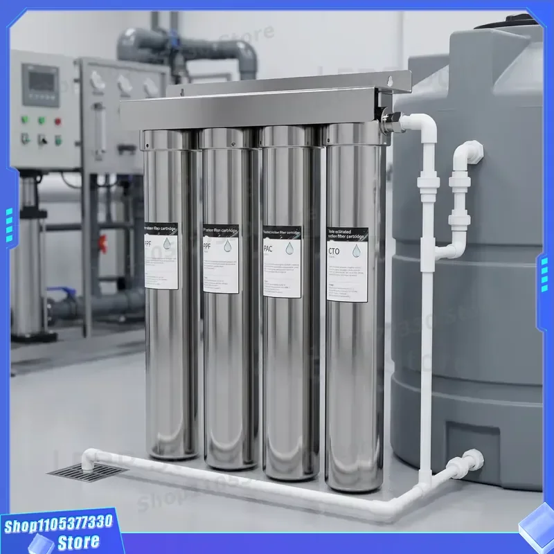 20 Inch Blue Bottle Whole House Water Filter System Class 4 Sediment Removal Cartridge for Drinking Faucet Purification Heavy