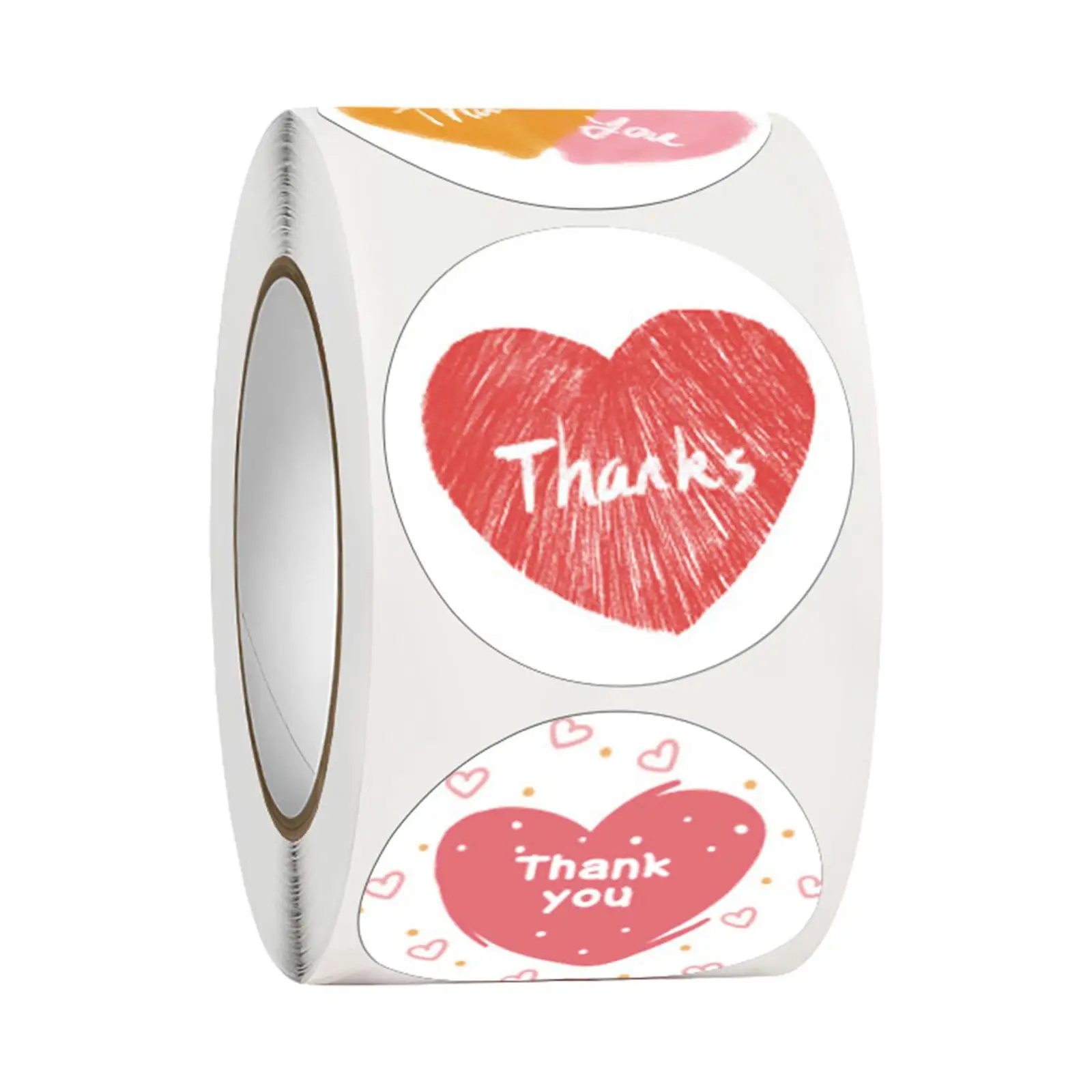 500 Pieces Love Stickers Birthday Paper Label Stickers Heart Stickers Roll for Card Making Journaling Scrabook Couples Envelopes