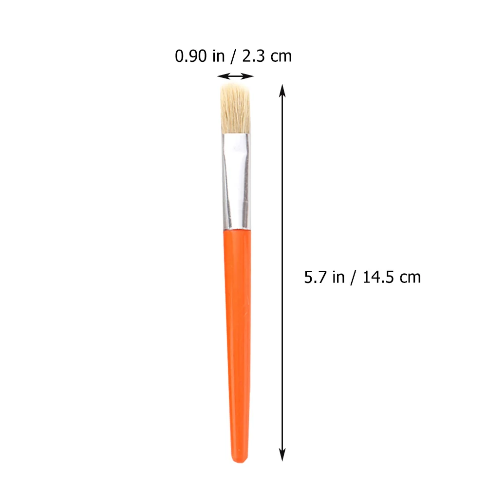 

10pcs Kids Paint Brush Artist Watercolor Oil Painting Brush Plastic Handle Natural Bristle Children Art Supplies