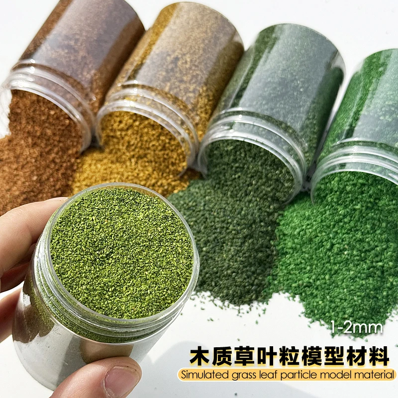 50ml Simuliertes Grasblatt-Partikelmodell Geländepulver DIY-Material Baumblätter Mikro-Landschaft Zug-Eisenbahn-Szenerie Diorama