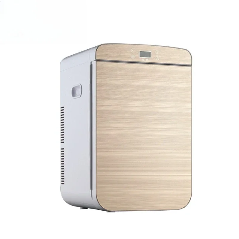 DURABLECar Refrigerator 25L Gold Car Home Dual-purpose Mini Refrigerator Heating Box Portable Car 220V85W